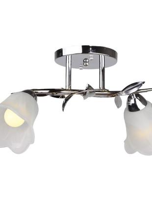 Люстра стельова класична в зал e14 40w ch (lk-364c/2) brille l67-056