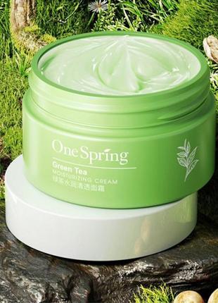 Крем для обличчя з екстрактом зеленого чаю onespring