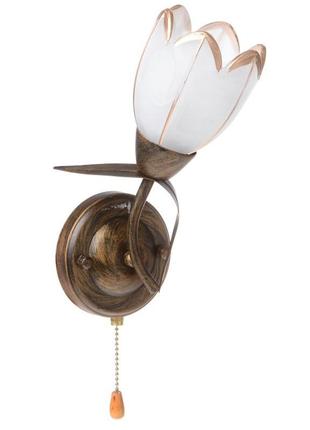 Бра настінне накладне з вимикачем флористика lk-198w/1 e14 brille l5-350