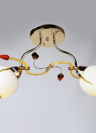 Люстра стельова класична e27 60w g (lk-376c/2) brille l67-073