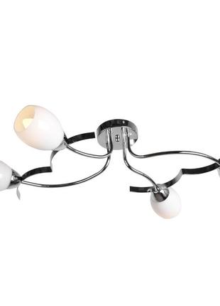 Люстра стельова класична e14 40w ch (lk-260c/4) brille l112-013
