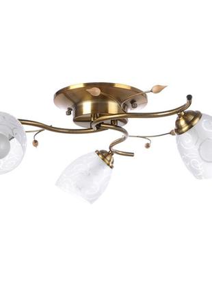 Люстра стельова класична e14 40w g (lk-231c/3) brille l53-047