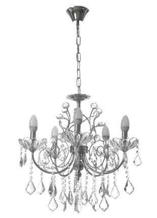 Люстра свічка підвісна кришталева e14 60w (bcl-657s/5) brille 22-827