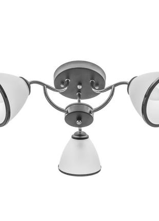 Люстра стельова в спальню e27 60w ch (lk-594c/3) brille 23-212