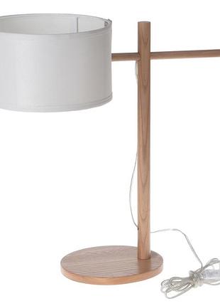 Настільна лампа на дерев'яній опорі tl-143 e27 brille l92-005