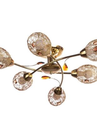 Люстра стельова e14 40w g (lk-455c/6) brille l67-209