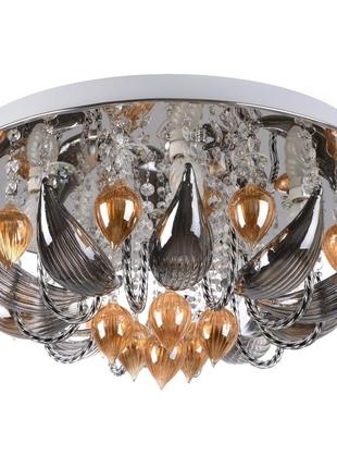 Люстра торт стельова з пультом led e14 ch (bcl-419s/5) brille 22-103