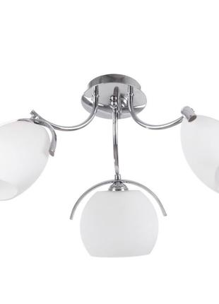 Люстра стельова класична e14 40w ch (lk-215c/3) brille l53-008
