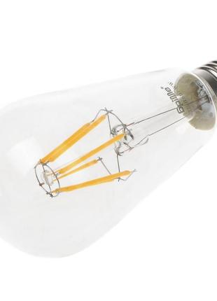 Лампа светодиодная e27 led 6w ww st64 cog