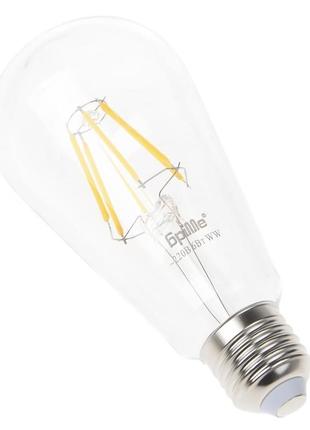 Лампа светодиодная e27 led 6w ww st64 cog2 фото
