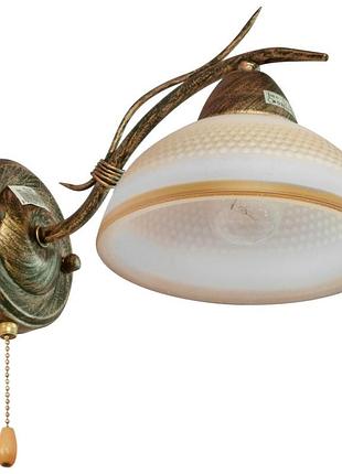 Бра настінне накладне з вимикачем кантрі bkl-166w/1 e27 brille l5-326