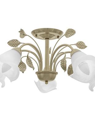 Люстра стельова флористика e14 40w bz (lk-635c/5) brille 23-306