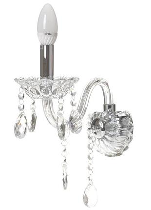 Бра настінне накладне у спальню кришталеве свічка bcl-654w/1 e14 sl brille 26-601