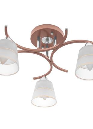 Люстра стельова в спальню e27 60w br (lk-609c/3) brille 23-244