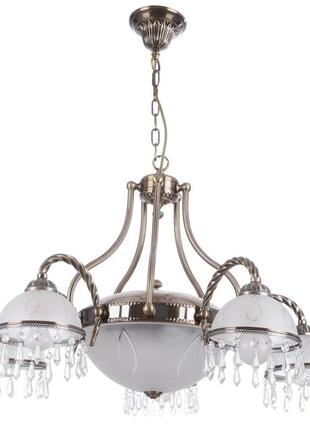 Люстра підвісна класична e27 60w bz (bkl-446s/7) brille l5-126