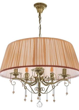 Люстра підвісна прованс з абажуром e14 40w bz (bcl-675s/5) brille 23-334