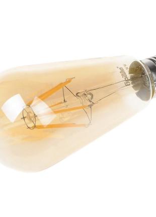 Лампа светодиодная (мат. золото) e27 led 6w ww st64 cog