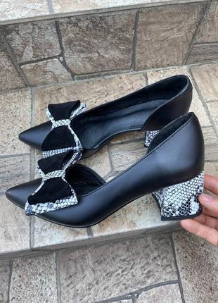 Туфли женские из натуральной кожи и замши