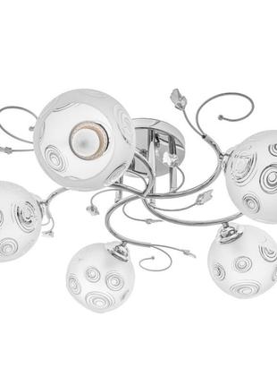 Люстра стельова в спальню e27 60w ch (lk-584c/5) brille 23-185