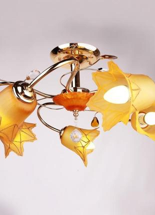 Люстра стельова флористика e14 40w g (lk-335c/5) brille l67-016