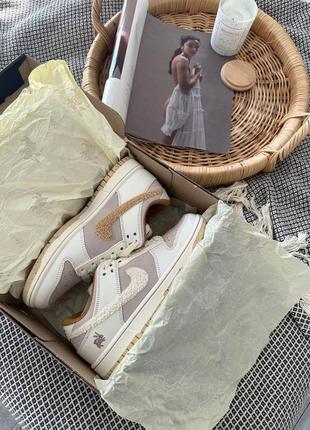 Кроссовки (nike round dunk low retro rabbit fossil stone)