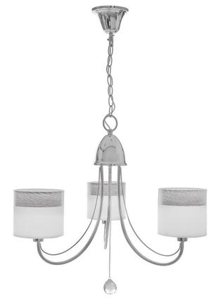 Люстра підвісна прованс з абажуром e14 40w ch (bkl-642s/3) brille 23-331