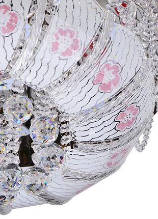 Люстра стельова торт кришталева e14 40w wh (bcl-617c/9) brille 22-5182 фото