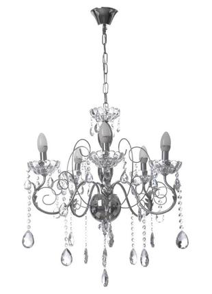 Люстра свічка підвісна кришталева e14 60w (bcl-658s/5) brille 22-832