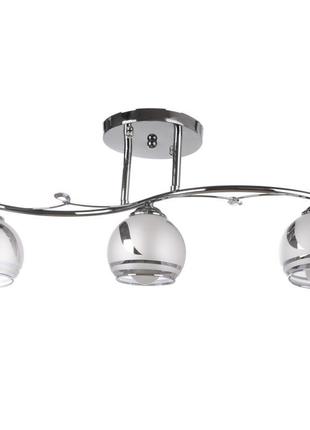 Люстра стельова для кухні e14 40w ch (lk-243c/3) brille l66-011