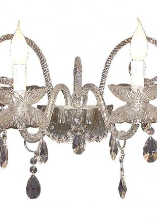 Бра настінне накладне кришталеве свічка бароко cr-506w/2np brille 195045