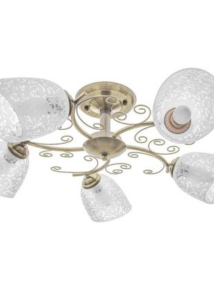 Люстра стельова в спальню e27 60w bz (lk-579c/5) brille 23-175