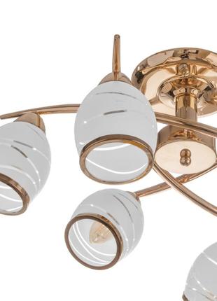Люстра стельова класична e14 60w g (lk-177c/6) brille yl932 фото
