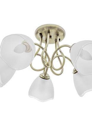 Люстра стельова класична в зал e27 60w bz (lk-602c/5) brille 23-229