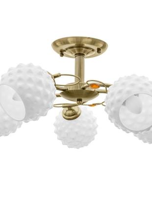Люстра стельова в спальню e27 60w bz (lk-576c/5) brille 23-170