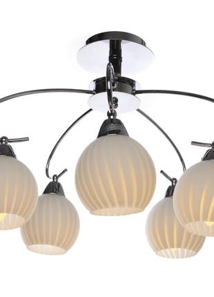 Люстра стельова класична e14 40w ch (lk-262c/5) brille l112-020