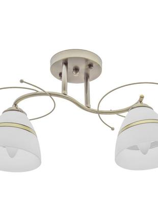 Люстра стельова в спальню e27 60w bz (lk-586c/2) brille 23-196