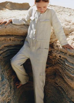 Детский комбинезон zara из льна