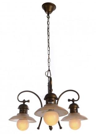 Люстра підвісна кантрі e27 60w br (elvis-001s/3) brille l38-053