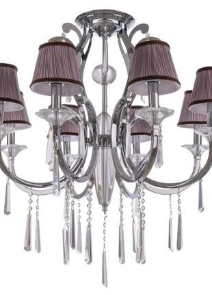 Люстра стельова з абажуром e14 60w ch (bcl-306s/8) brille 186383