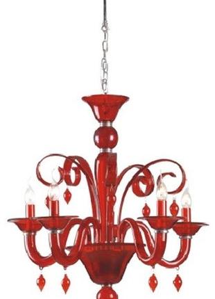 Люстра підвісна свічка e14 60w red (bl-021s/5) brille 178174