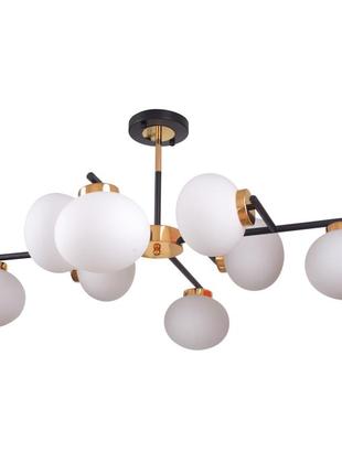 Люстра молекула стельова в зал e27 60w bk (bl-924c/8) brille 24-227
