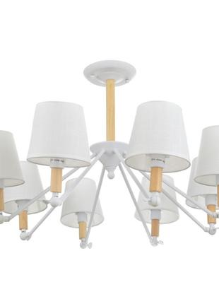 Люстра стельова з абажуром e14 60w wh (bkl-497s/8) brille 23-796