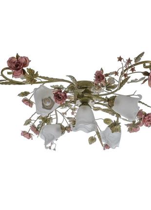 Люстра стельова флористика e14 60w gr (bkl-501s/5) brille 180798