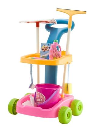 Ігровий набір прибирання з візком ie328