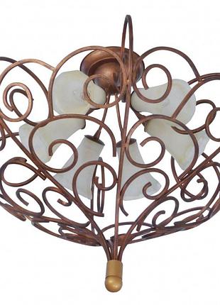 Люстра стельова кована e14 40w br (br-02 282c/6) brille l38-017
