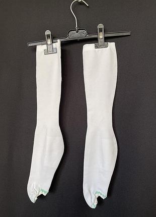 Brevet антиэмболические компрессионные чулки до колен белые гольфы small с отверстием на стопе