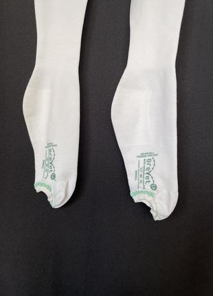 Brevet антиэмболические компрессионные чулки до колен белые гольфы small с отверстием на стопе