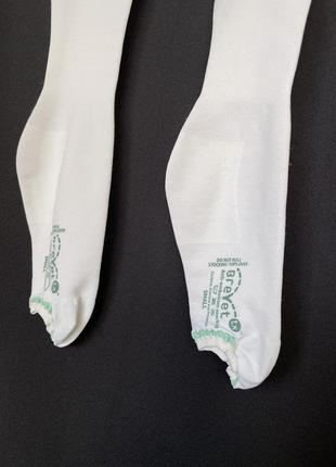 Brevet антиэмболические компрессионные чулки до колен белые гольфы small с отверстием на стопе