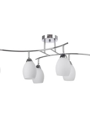 Люстра стельова класична e14 40w ch (lk-259c/6) brille l112-011