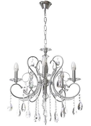 Люстра свічка підвісна кришталева e14 60w (bcl-660s/5) brille 22-842